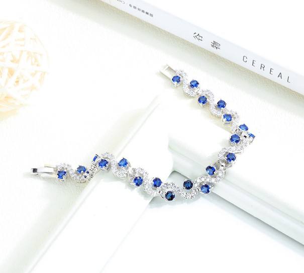 💯 ¡SOLO NUEVO!❗💎Pulsera Elegancia Azul Zafiro💎