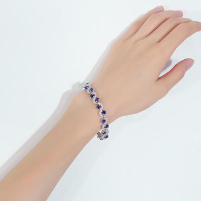 💯 ¡SOLO NUEVO!❗💎Pulsera Elegancia Azul Zafiro💎