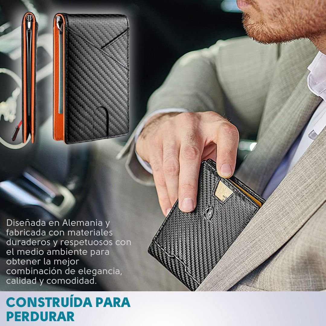 💯 ¡SOLO NUEVO!❗🌟 Billetera Slim de Fibra de Carbono 🌟