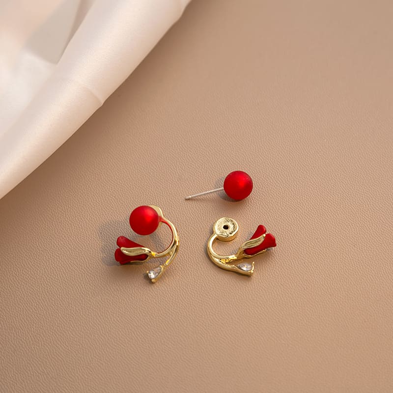 💯 ¡SOLO NUEVO!❗🌹 Aretes de Rosa 🌹