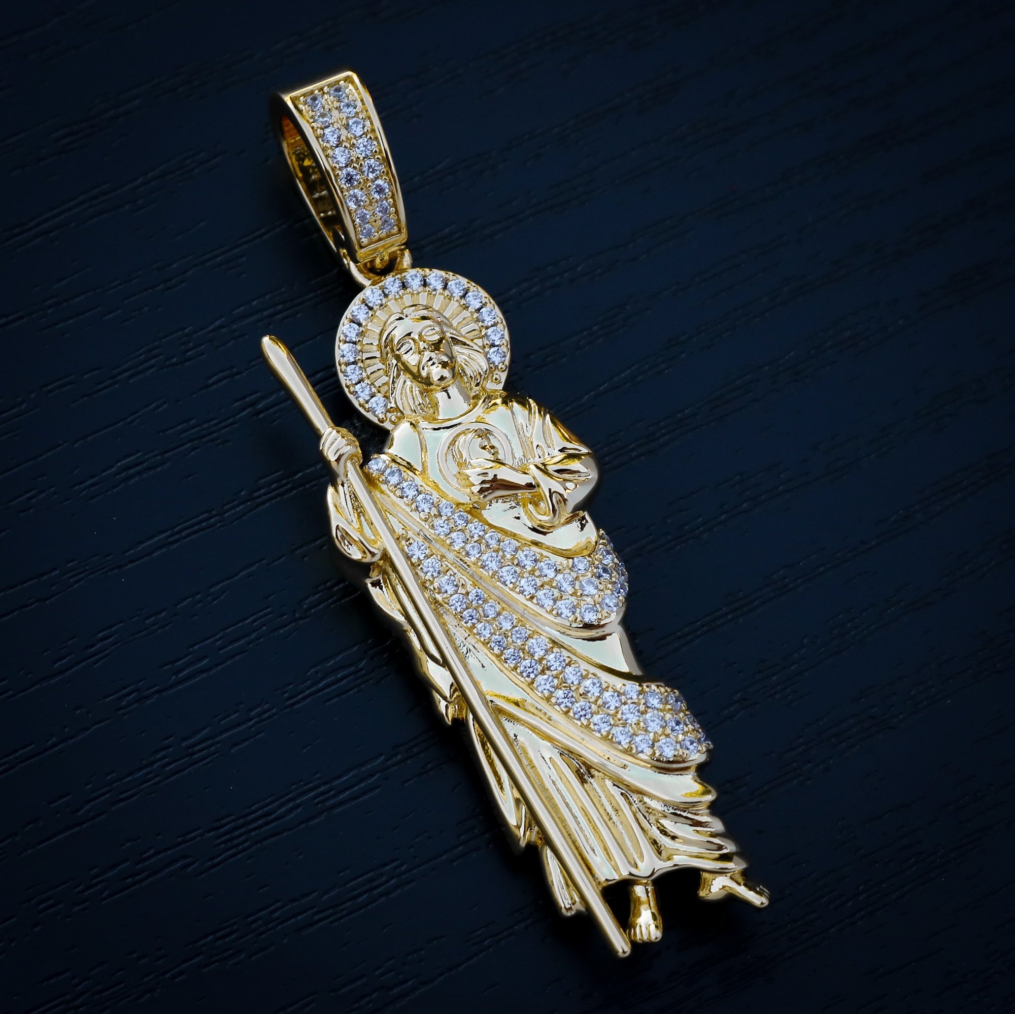 Iced San Judas with Diamonds - Gold