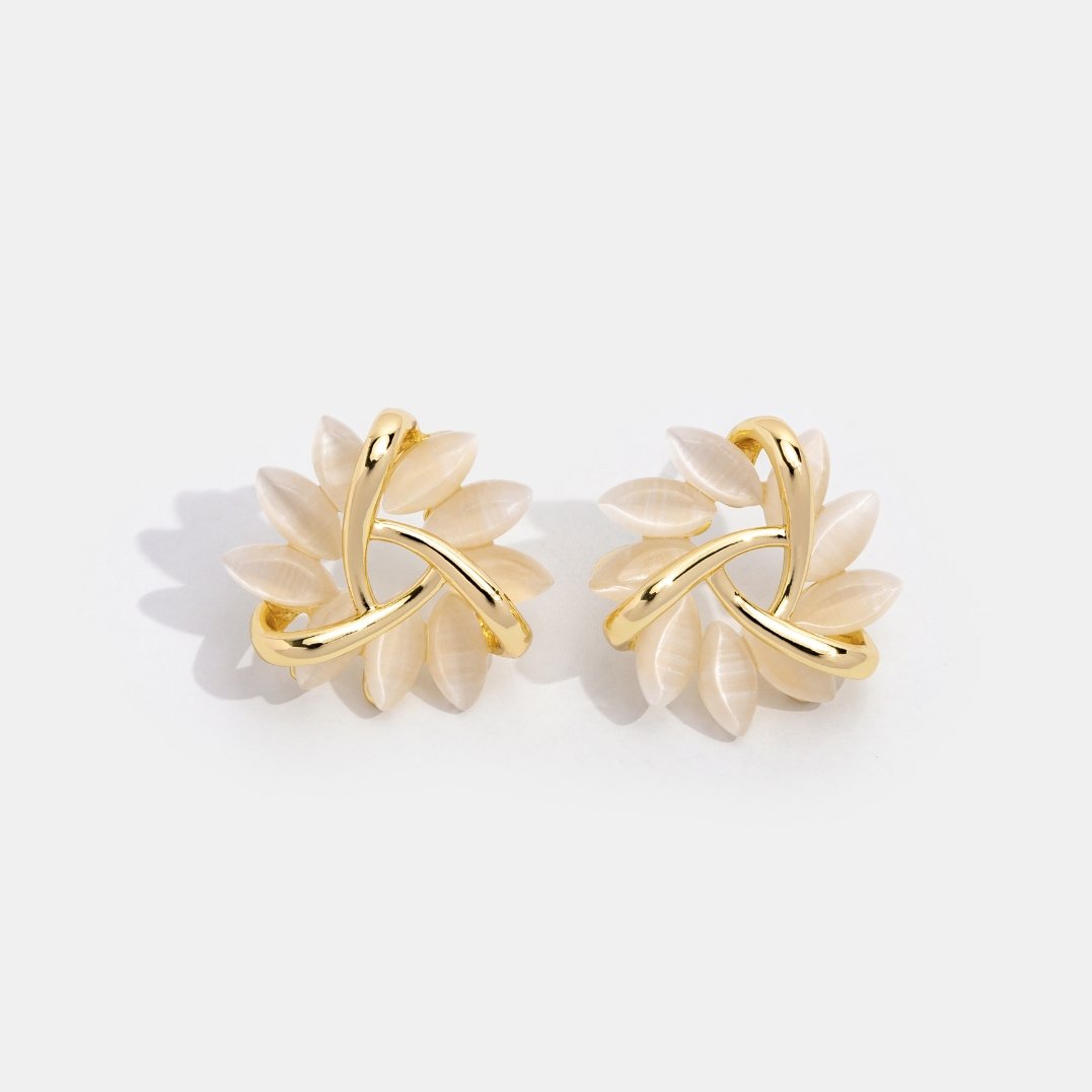 💯 ¡SOLO NUEVO!❗🌼Aretes de Pétalos de Ópalo🌼